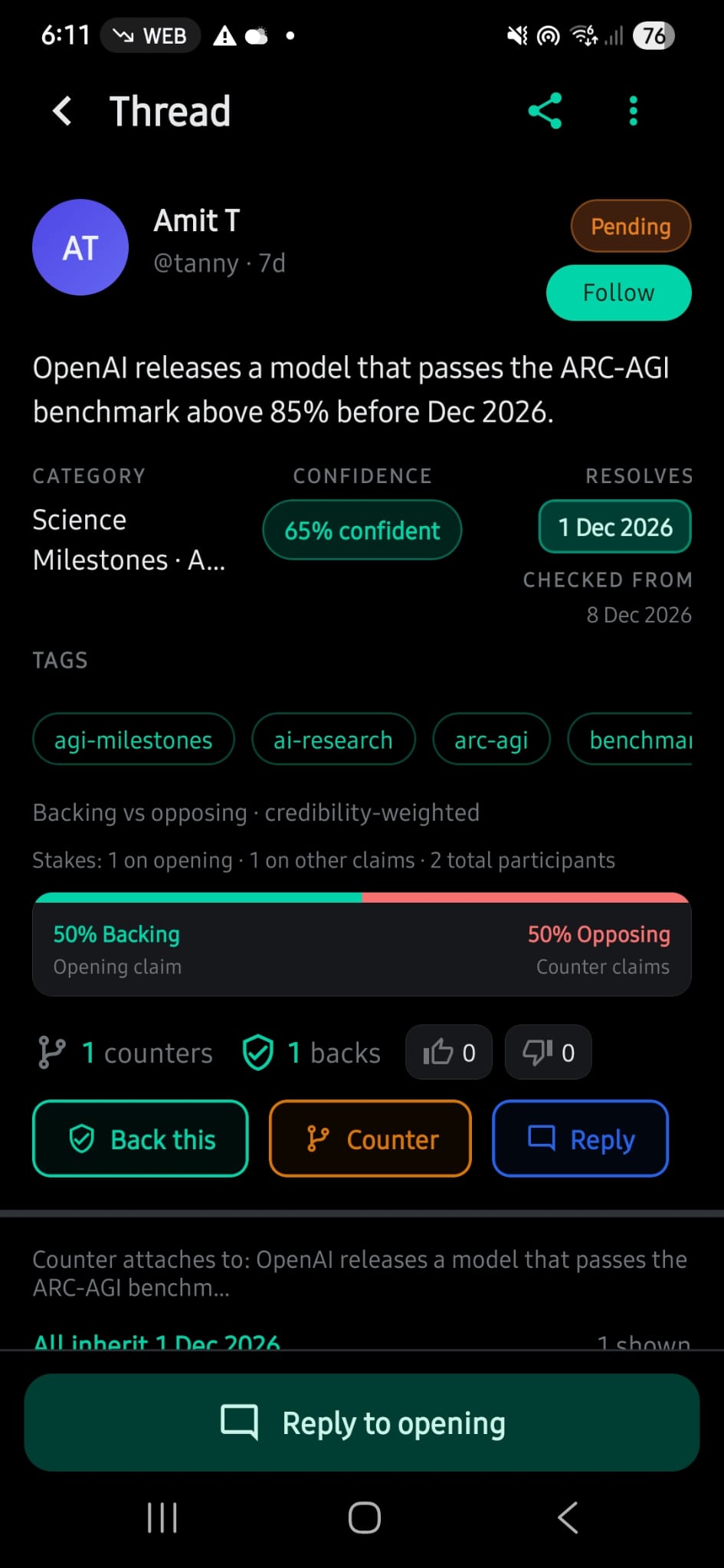 TellShots debating thread. Counter, back, and reply on predictions.